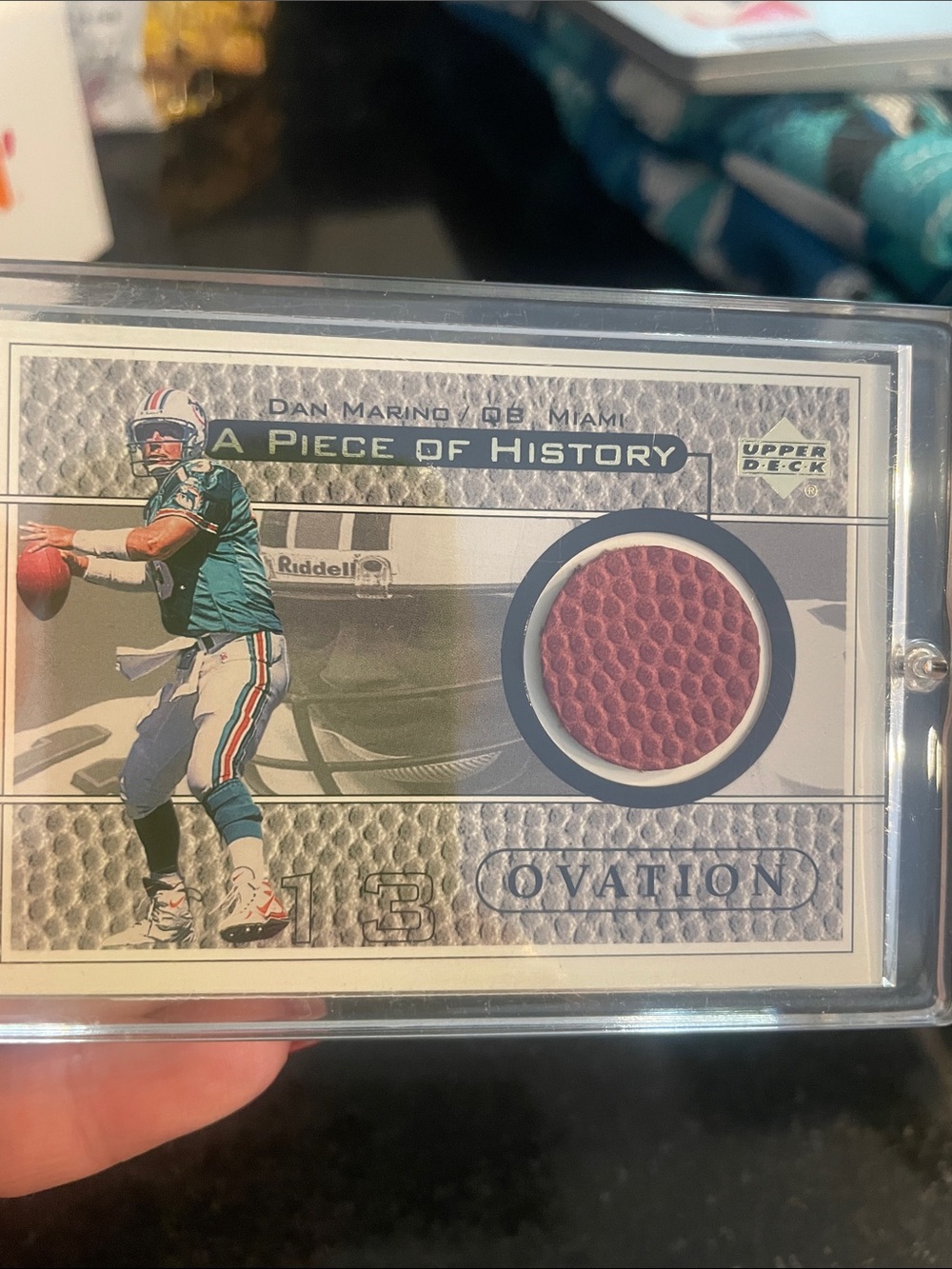 'A Piece of History' Dan Marino Football Card with Red Patch
